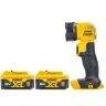 DeWalt DCL040 18V XR li-ion Cordless Torch with 2 x 5Ah Batteries