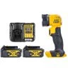 DeWalt DCL040 18V XR li-ion Cordless Torch with 2 x 4Ah Batteries & Charger