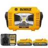 DeWalt DCL077 12V/18V Cordless 2000lm Compact Task Light With 2 x 3.5Ah Powerstack Batteries & Charger