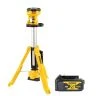 DeWalt DCL079 18V XR LED Cordless Tripod Work Light With 1 x 4Ah Battery