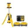 DeWalt DCL079 18V XR LED Cordless Tripod Work Light With 2 x 8Ah Batteries & Charger