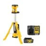 DeWalt DCL079 18V XR LED Cordless Tripod Work Light With 1 x 4Ah Battery & Charger