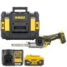 DeWalt DCM200 18V XR Cordless Brushless 13mm Belt File Sander with 1 x 5Ah Battery, Charger & Case             