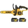 DeWalt DCMCS565N 18V XR Cordless Brushless 30cm Compact Chainsaw With 2 x 4.0Ah Batteries