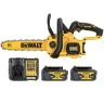 DeWalt DCMCS565N 18V XR Cordless Brushless 30cm Compact Chainsaw With 2 x 4.0Ah Batteries & Charger