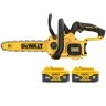 DeWalt DCMCS565N 18V XR Cordless Brushless 30cm Compact Chainsaw With 2 x 5.0Ah Batteries