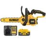 Dewalt DCMCS565P1 18V XR Cordless Brushless 30cm Compact Chainsaw With 1 x 5Ah Battery & Charger