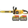 DeWalt DCMCS574 54V XR Cordless Brushless FLEXVOLT 45cm Chainsaw With 2x 9Ah Batteries