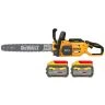 DeWalt DCMCS575N 54V XR Cordless Brushless FLEXVOLT 50cm Bar Chainsaw WIth 2 x 9AH Batteries