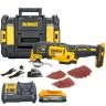 DeWalt DCS355 18V Brushless Oscillating-Multi Tool With Accessories + 1 x 1.7Ah Powerstack Battery, Charger & T-Stack Case