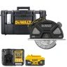 DeWalt DCS383 18V XR 184mm Cordless Brushless Metal Cutting Circular Saw with 1x 5Ah Battery, Charger & 1.0 DS300 Case