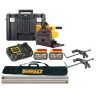 DeWalt DCS520T2 54V XR Cordless Brushless Flexvolt 165mm Plunge Saw With 2 x 6Ah Batteries, Charger, TSTAK Case, 1.5m Guide Rail, Clamp & DWS5025 Guide Rail Carry Bag