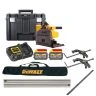DeWalt DCS520T2 54V XR Cordless Brushless Flexvolt 165mm Plunge Saw With 2 x 6Ah Batteries,Charger, TSTAK Case, 1.5m Guide Rail, Connector Bar,Clamp & DWS5025 Guide Rail Carry Bag