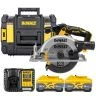 DeWalt DCS565 18v 165mm XR Li-ion Brushless Compact Circular Saw With 2 x 8Ah Batteries, Charger & DWST1-70703 Case