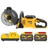 DeWalt DCS691 54V XR Cordless FLEXVOLT 230MM Cut Off Saw with 2 x 12Ah Batteries & Charger