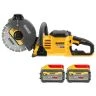 DeWalt DCS691 54V XR Cordless FLEXVOLT 230MM Cut Off Saw with 2 x 9Ah Batteries