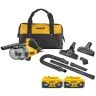 DeWalt DCV501L 18V Cordless Brushless Stick Vacuum L-Class Vacuum With 2 x 5Ah Batteries & Bag