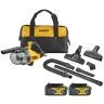 DeWalt DCV501L 18V Cordless Brushless Stick Vacuum L-Class Vacuum With 2 x 4Ah Batteries & Bag