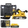 Dewalt DCW220NT 18V Cordless Brushless 75mm Belt Sander With 1 x 5.0Ah Battery, Charger & TSTAK Carry Case