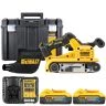 Dewalt DCW220NT 18V Cordless Brushless 75mm Belt Sander With 2 x 5.0Ah Batteries, Charger & TSTAK Carry Case