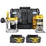 DeWalt DCW604 18V Brushless Router/Trimmer With Base, 2 x 4Ah Batteries & Case