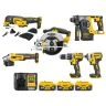 DeWalt 18V XR Cordless Brushless 6 Piece Power Tool Kit With 3 x 5Ah Batteries & Charger