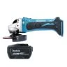 Makita DGA452Z 18V LXT Cordless 115mm Slide Switch Angle Grinder With 1 x 12Ah Battery