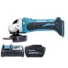 Makita DGA452Z 18V LXT Cordless 115mm Slide Switch Angle Grinder With 1 x 12Ah Battery & Charger