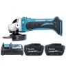 Makita DGA452Z Grinder 18V LXT Cordless 115mm Slide Switch Angle Grinder With 2 x 12Ah Batteries & Charger