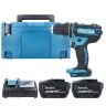 Makita DHP482Z Drill 18V LXT Cordless 1/2" 2-Speed Keyless Chuck Max 62Nm Combi Drill With 2 x 12Ah Batteries, Charger, Case & Inlay