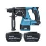 Makita DHR242Z 18V LXT Cordless Brushless 24mm SDS Plus Rotary Hammer Drill With 2 x 12Ah Batteries