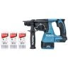 Makita DHR242Z 18V LXT Cordless Brushless 24mm SDS Plus Rotary Hammer Drill With 3 x D-03888 Bit Set
