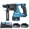 Makita DHR242Z 18V LXT Cordless Brushless 24mm SDS Plus Rotary Hammer Drill With 2 x 3Ah Batteries, Charger