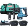 Makita DHR243Z 18V LXT Cordless Brushless SDS Plus Rotary Hammer Drill With 2 x 12Ah Batteries, Charger & Bag