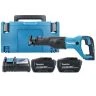 Makita DJR186Z 18V LXT Cordless 32mm Reciprocating Saw With 2 x 12Ah Batteries, Charger & Case