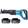 Makita DJR186Z 18V LXT Cordless 32mm Reciprocating Saw With 2 x 5Ah Batteries