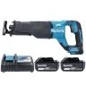 Makita DJR187Z 18V LXT Cordless Brushless 2-Speed 32mm Reciprocating Saw With 2 x 3Ah Batteries & Charger