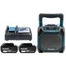 Makita DMR203 12V Max/18V CXT/LXT Cordless/AC Jobsite With Bluetooth, AUX & USB Speaker With 2 x 3Ah Batteries & Chargrer