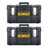 DeWalt 1.0 DS300 Stackable Tool Box Without Tote Tray & Metal Clip- Twin Pack