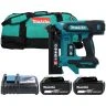 Makita DST630Z 18V LXT Cordless Brushless Narrow Crown Stapler With 2 x 5Ah Batteries, Charger & LXT600 Tool Bag
