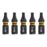 DeWalt DT7380T-QZ FlextorQ 5Pc T15 x 25mm Screwdriver Bit Set
