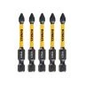 DeWalt DT7390T PZ1 50mm Impact Torsion Screwdriver Bits - 5 pieces