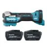 Makita DTM52Z 18V LXT Cordless Brushless Starlock Max Multi-Tool With 2 x 12Ah Batteries