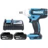 Makita DTW190Z 18V LXT Cordless 1/2" For M8 – M16 Bolts 210W 190Nm Impact Wrench With 2 x 3Ah Batteries & Charger
