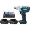 Makita DTW251Z 18V LXT Cordless 1/2" Compact Model 280W 230Nm Impact Wrench With 2 x 3Ah Batteries & Charger