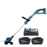 Makita DUR193Z 18V LXT Cordless Cutting Width 260mm Line Trimmer With 2 x 12Ah Batteries & Charger