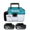 Makita DVC750LZ 18V LXT Cordless Brushless HEPA Filter 2-Speed 7.5L Dust Extractor/Vacuum Cleaner With 2 x 3Ah Batteries
