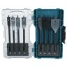 Makita E-08698 8 Pieces 1/4" Hex Shank Flat Wood Spade Bit Set