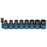 Makita E-16645 9 Piece 1/2'' Impact Socket Set With Hex Adapter