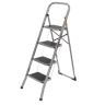 TOUGH MASTER Steel Step Ladder Folding Step Stool with Handrail & Wide Platform - 4 Steps (TM-SSL4)